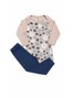 Conjunto Body Bebê Menina Suedine Margaridas