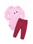 Conjunto Body Bebê Menina Suedine Joaninhas