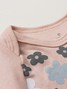 Conjunto Body Bebê Menina Suedine Margaridas