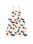 Conjunto Jardineira Bebê Unissex Suedine Halloween Abóbora