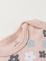 Conjunto Body Bebê Menina Suedine Margaridas