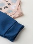 Conjunto Body Bebê Menina Suedine Margaridas