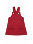 Conjunto Salopete Bebê Menina Suedine Laço Vermelho