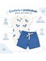 Conjunto Jardineira Bebê Menino Suedine Raquetes