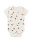 Conjunto Bebê Menina Body e Shorts Moletinho Cerejas