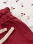 Conjunto Bebê Menina Body e Shorts Moletinho Cerejas