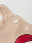 Conjunto Jardineira Bebê Unissex Suedine Natal Urso