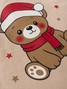 Conjunto Jardineira Bebê Unissex Suedine Natal Urso