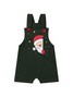 Conjunto Jardineira Bebê Unissex  Suedine Natal Papai Noel