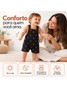 Conjunto Jardineira Bebê Menino Suedine Pegadas