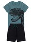 Conjunto Infantil Menino Camiseta Bermuda Dino
