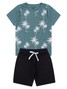 Conjunto Infantil Menino Camiseta Bermuda Coqueiros