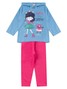 Conjunto Infantil Menina Moletom Fechado Capuz Bailarina