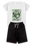 Conjunto Infantil Menino Camiseta Bermuda New York