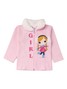 Conjunto Infantil Menina Moletom Zíper Gola Peluda Girl