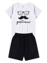 Conjunto Infantil Menino Camiseta Bermuda Bigode