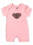 Kit Macacão Bebê Menina Suedine Coala Rosa