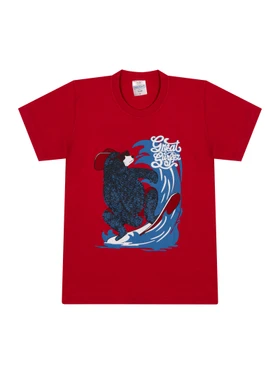 Camiseta Infantil Menino Meia Malha Urso