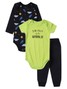 Kit Body Bebê Menino Suedine Foguete