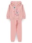 Conjunto Infantil Menina Moletom Peluciado com Capuz Stay Happy