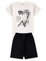 Conjunto Infantil Menino Camiseta e Bermuda New York