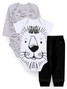 Kit Body Bebê Menino Suedine Selva