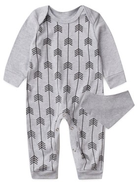 Macacão Bebê Menino Suedine M/Longa Minimalista