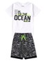 Conjunto Infantil Menino Camiseta Bermuda Ocean