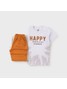Conjunto Infantil Menino Camiseta Bermuda Happy