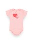 Kit Body Bebê Menina Suedine Heart Pink