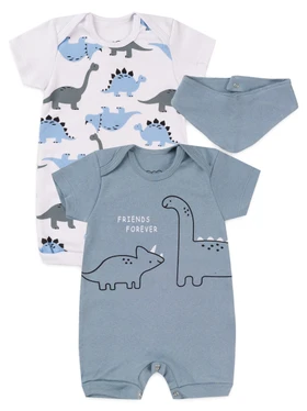 Kit Macacão Bebê Menino Suedine Friends