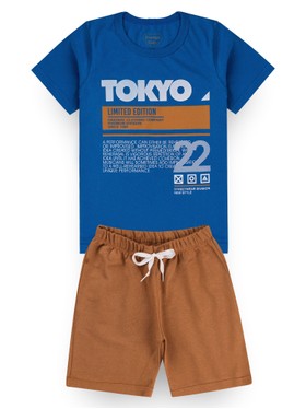 Conjunto Infantil Menino Camiseta Bermuda Tokio