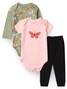 Kit Body Bebê Menina Suedine Borboletas