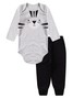 Conjunto Body Bebê Menino Suedine Tigre