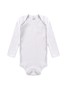 Conjunto Body Bebê Unissex Suedine Canelado Branco