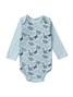 Kit Body Bebê Menino Suedine Dinos Azul