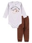 Conjunto Body Bebê Unissex Suedine Little One