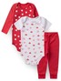 Kit Body Bebê Menina Suedine Corações