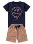Conjunto Infantil Menino Camiseta Bermuda Monster