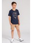 Conjunto Infantil Menino Camiseta Bermuda Monster