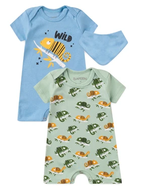 Kit Macacão Bebê Menino Suedine Wild