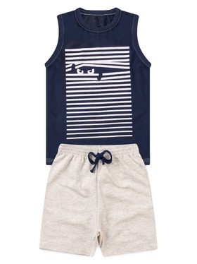 Conjunto Infantil Menino Regata Bermuda Espião