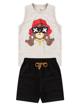 Conjunto Infantil Menino Regata Bermuda Rap