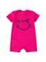 Kit Macacão Bebê Menina Suedine Gatinha Pink