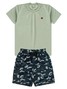 Conjunto Infantil Menino Camiseta Bermuda Militar