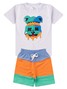 Conjunto Infantil Menino Camiseta Bermuda Tricolor