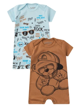 Kit Macacão Bebê Menino Suedine Radical