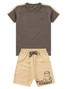 Conjunto Infantil Menino Camiseta Bermuda Lobo