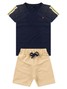 Conjunto Infantil Menino Camiseta Bermuda Lobo