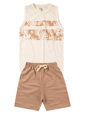 Conjunto Infantil Menino Regata Bermuda Tropical